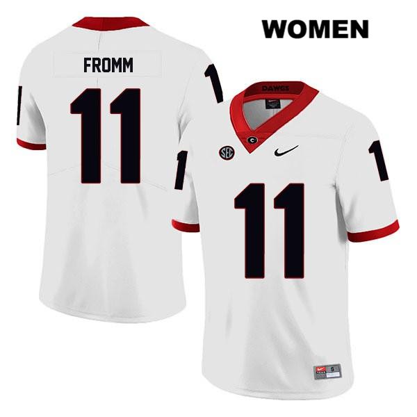 Georgia Bulldogs Women's Jake Fromm #11 NCAA Legend Authentic White Nike Stitched College Football Jersey OCE0556OY